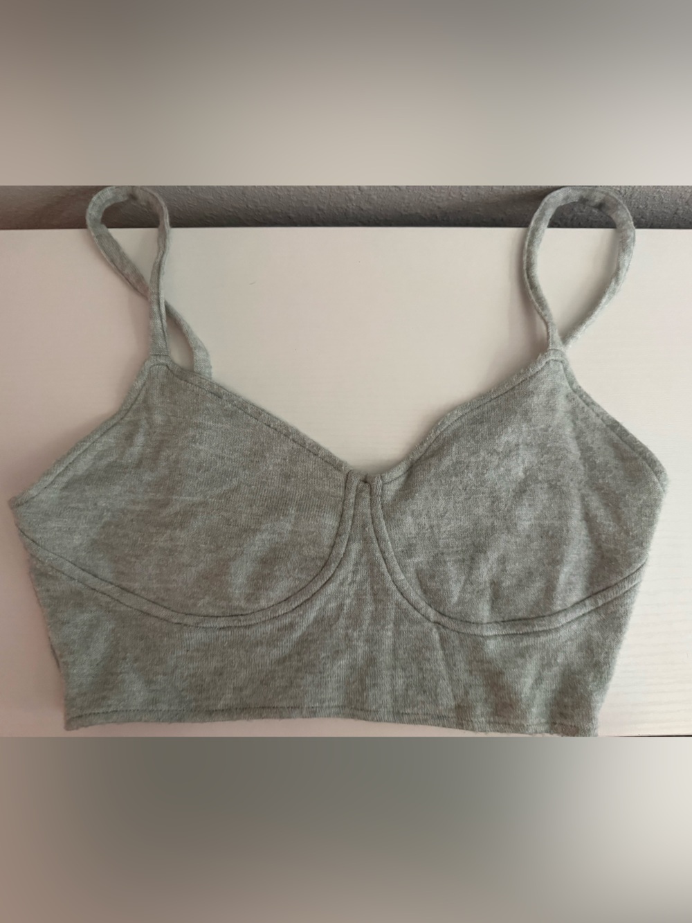 Zara Light Gray Soft Cotton Bralette